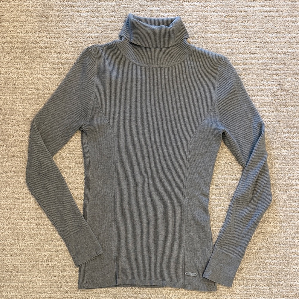 White House Black Market Charcoal Turtleneck Sweater
